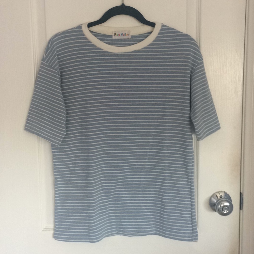 thrifted oversized stripe tee!